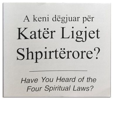 Have You Heard of the Four Spiritual Laws? - Albanian/English