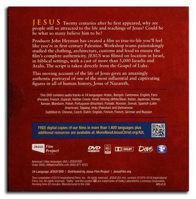 Jesus Film DVD - 24 Languages (American Cities)