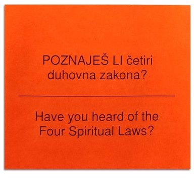 Have you heard of the Four Spiritual Laws? - Croatian/English