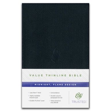 ESV - Value Thinline Bible (Midnight, Flame)