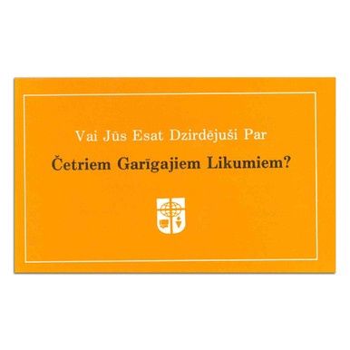 Have You Heard of the Four Spiritual Laws? (Latvian)