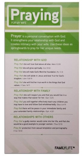 Praying For My Wife Prayer Card