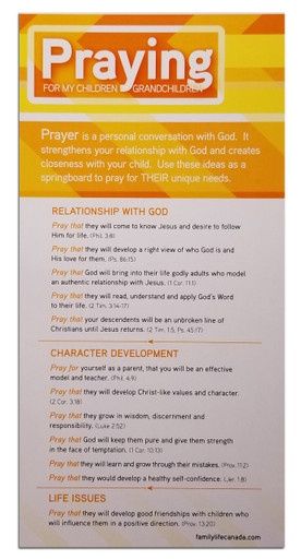 Praying For My Child/Grandchild Prayer Card
