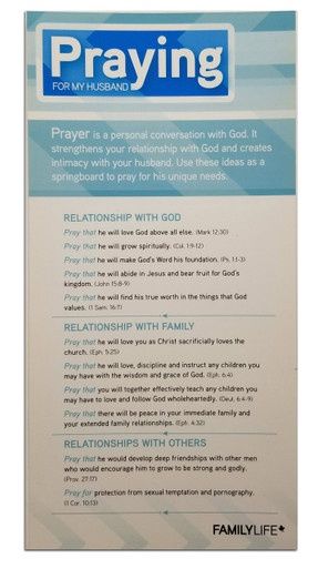Praying For My Husband Prayer Card