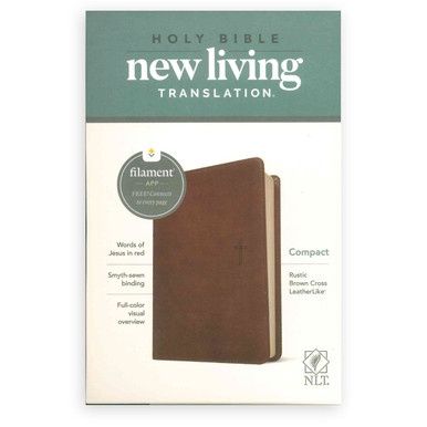 NLT - Filament Enabled (Rustic Brown), Compact Bible