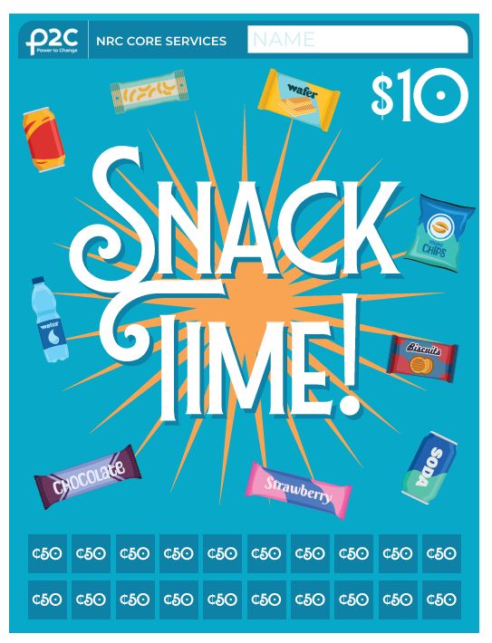 Snack Time Punch Card