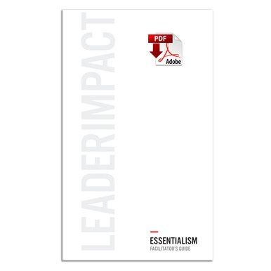 Essentialism Facilitator's Guide (PDF Download)
