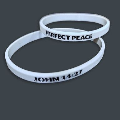 Faith Band, Grey: John 14:27, Perfect Peace - Sm