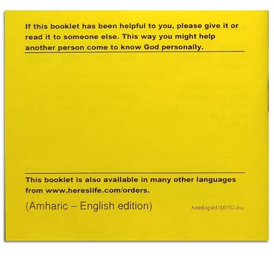 Have you heard of the Four Spiritual Laws? - Amharic/English - PDF