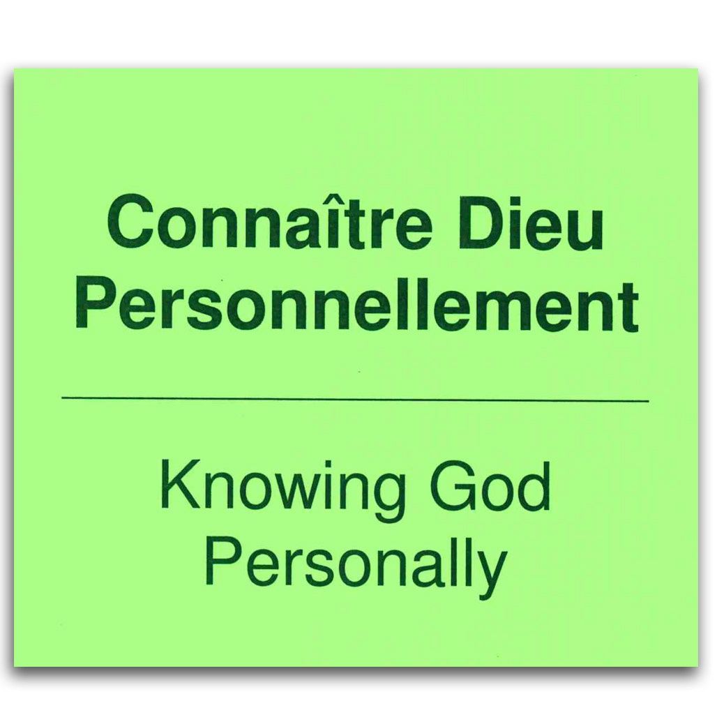 Knowing God Personally - French/English PDF