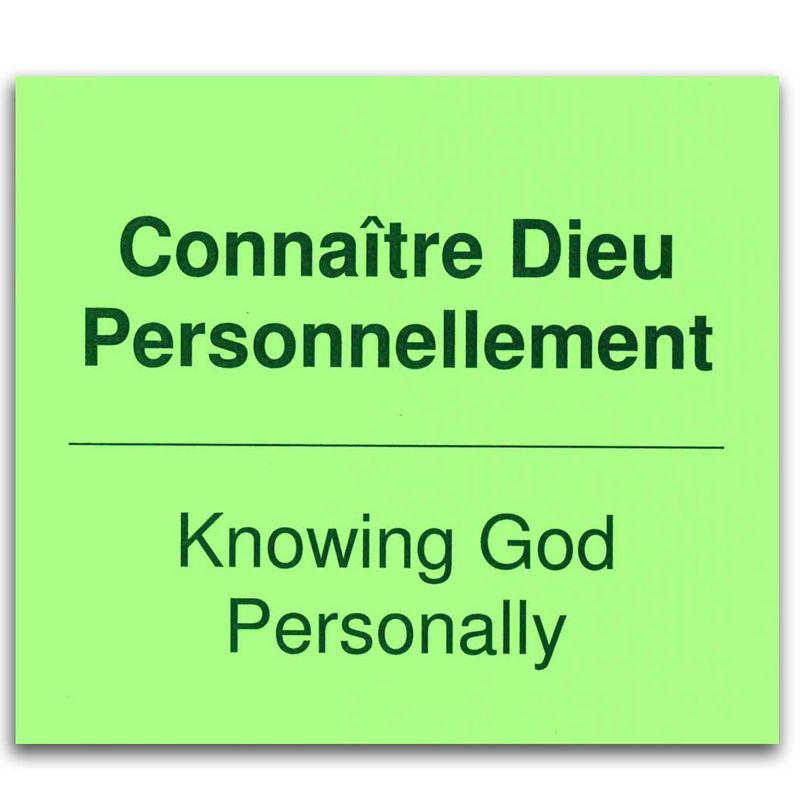 Knowing God Personally - French/English PDF