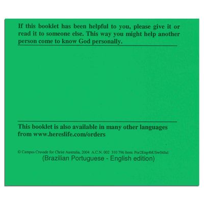 Have You Heard of the Four Spiritual Laws? - Brazilian-Portuguese/English - PDF