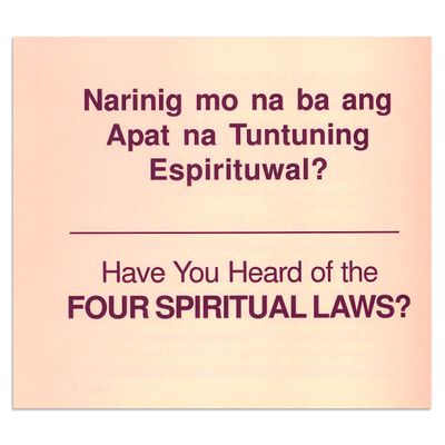 Have You Heard of the Four Spiritual Laws? - Tagalog/English PDF