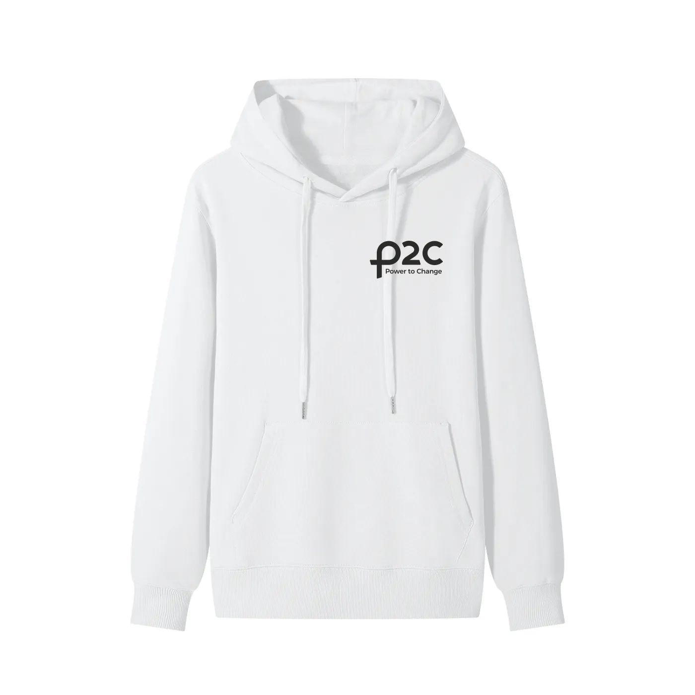 P2C Logo Hoodie, Colour: White, Logo: Default, Size: XS