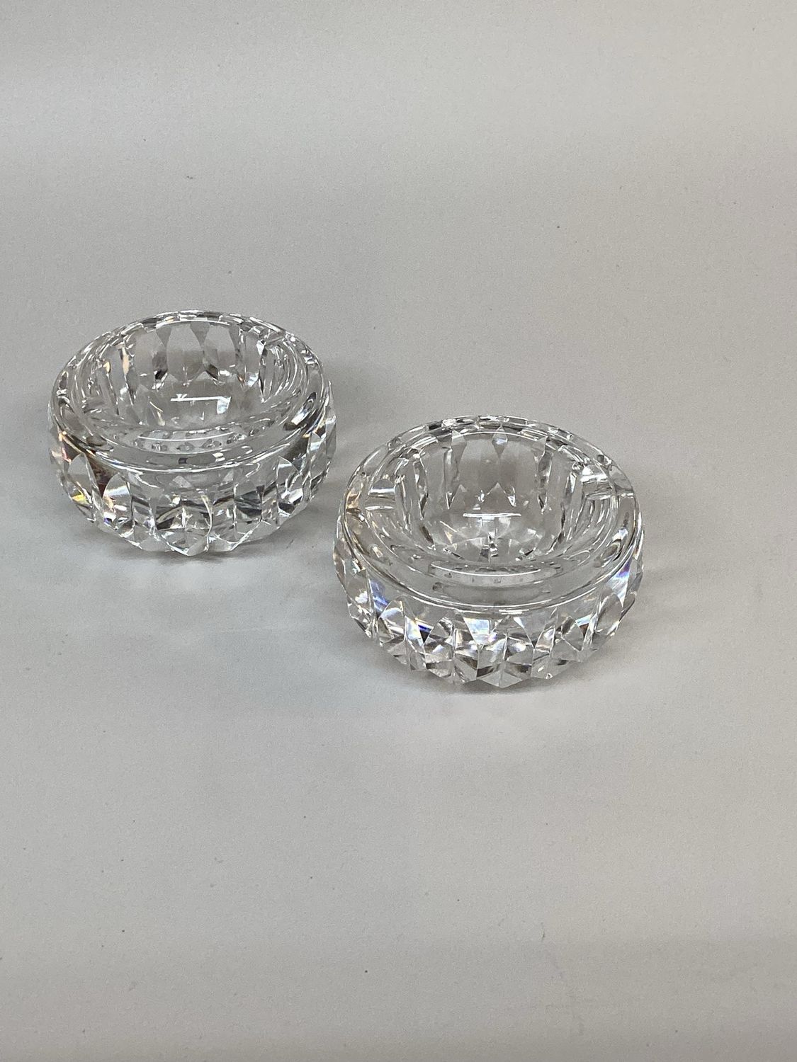 Waterford Crystal Ashtrays, pair