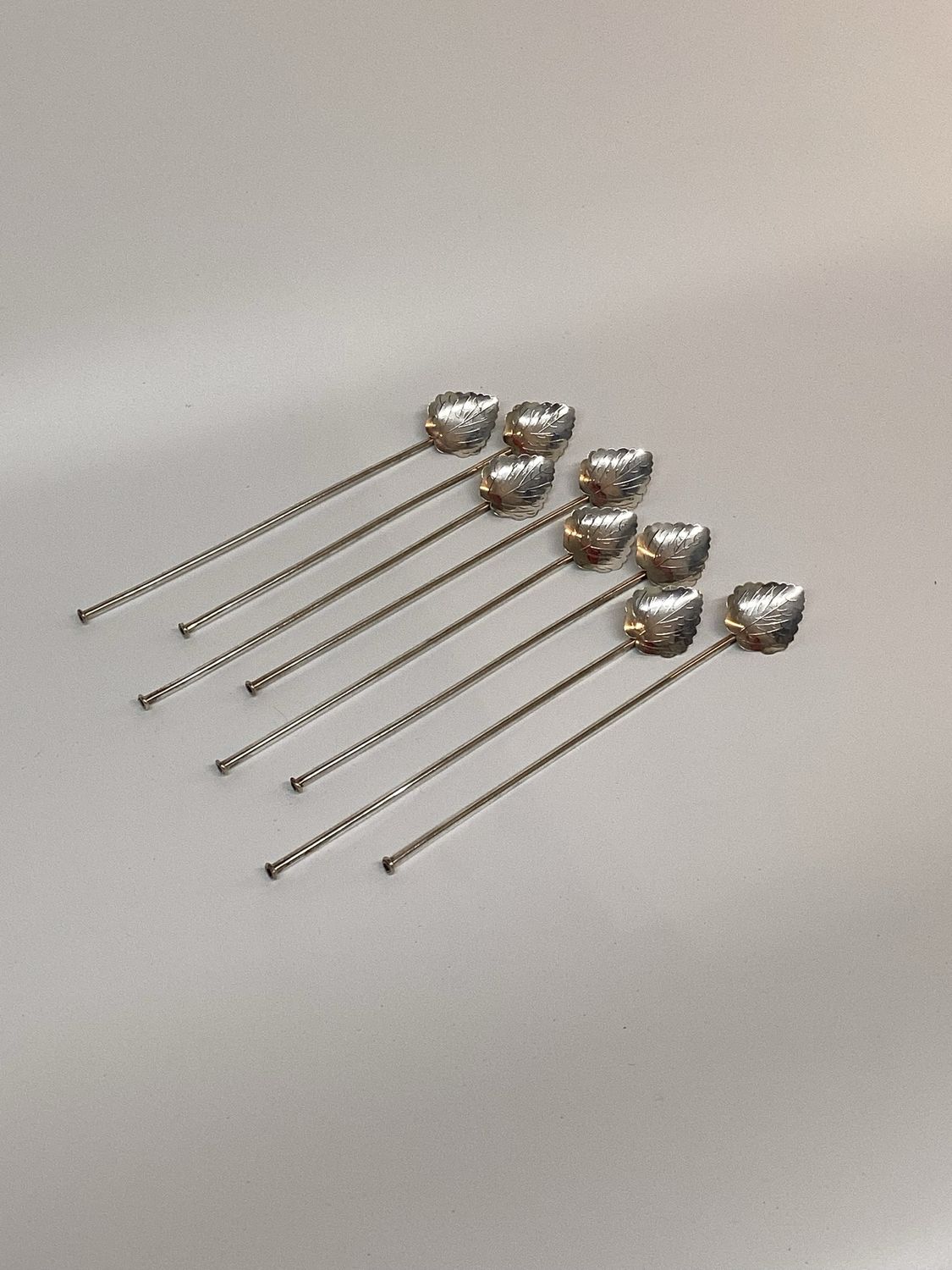 Sterling Silver Iced Tea Spoons/Straws, set of 8