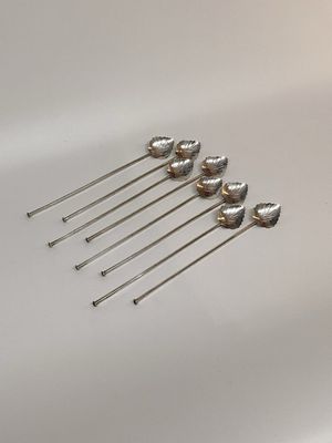 Sterling Silver Iced Tea Spoons/Straws, set of 8