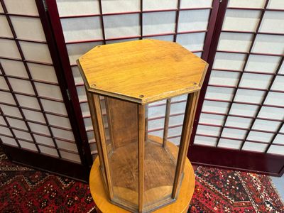 Glass + Wood Octagonal Display Case