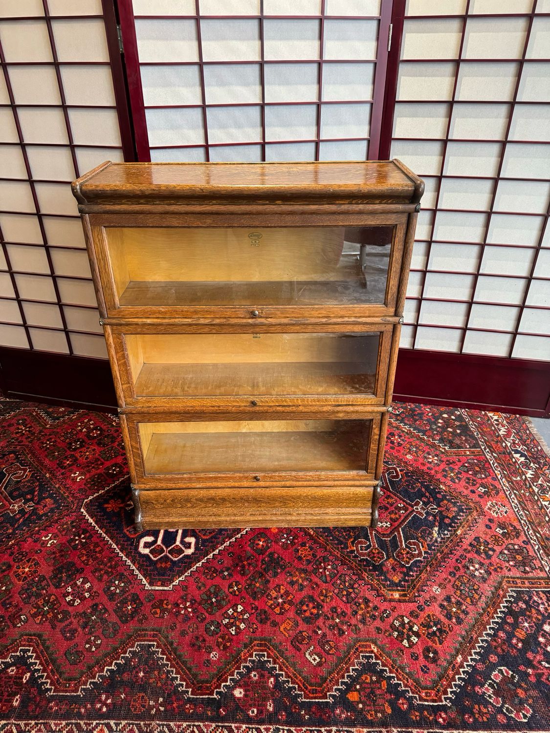 Antique Barrister Bookcase with 4 Tiers