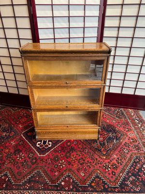 Antique Barrister Bookcase with 4 Tiers