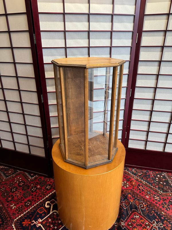 Glass + Wood Octagonal Display Case