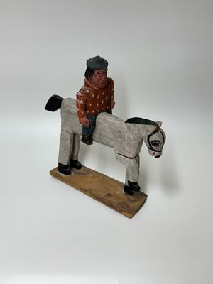 Folk Art Horseman Sculpture