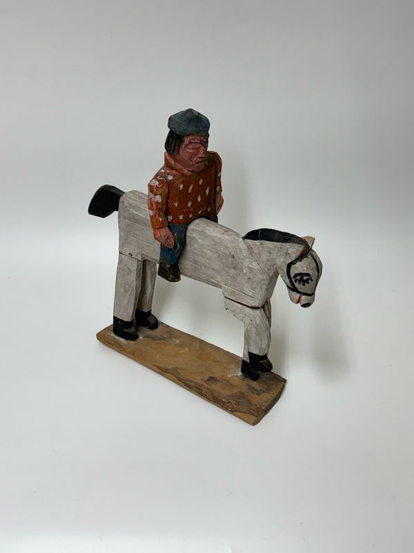 Folk Art Horseman Sculpture