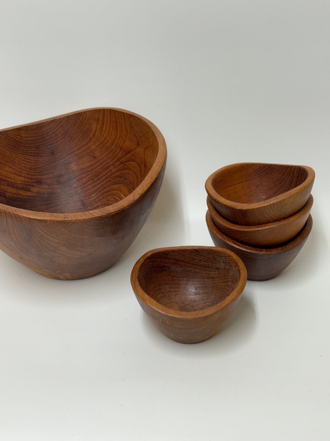 Teak 5pc Salad Bowl Set
