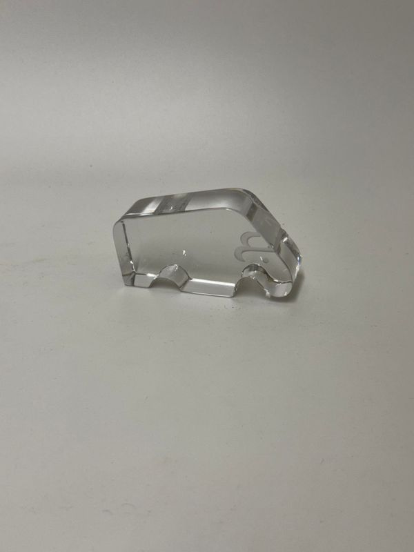 Japanese Lucite Water Buffalo Paperweight