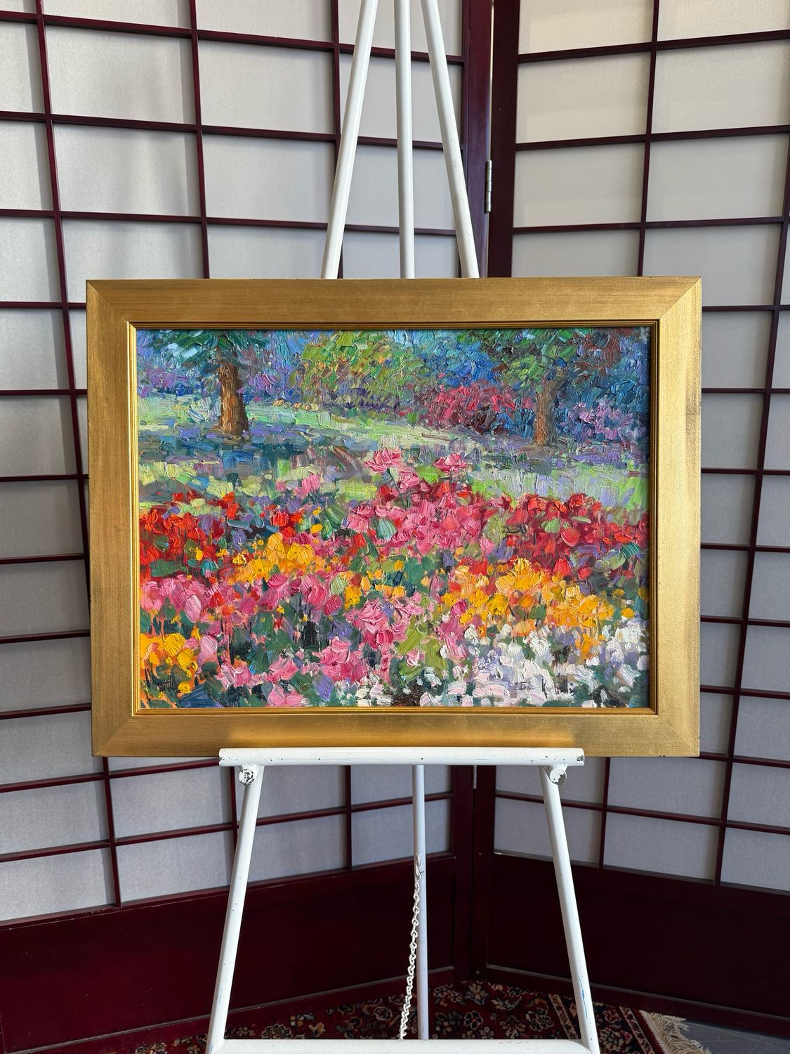 Eric Wallis Wildflower Field Original Oil Painting