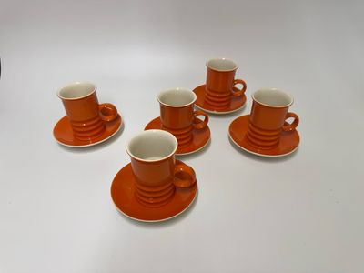 Carltonware Mid Century Orange Coffee Set, 13pcs