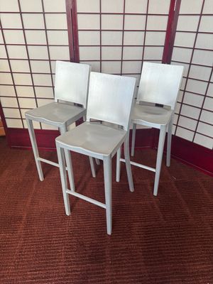 Philippe Starck for Emeco 'Hudson' Aluminum Stools, set of 3