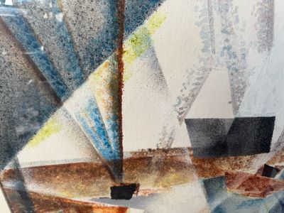 Robert Oleson Abstract Original in Frame