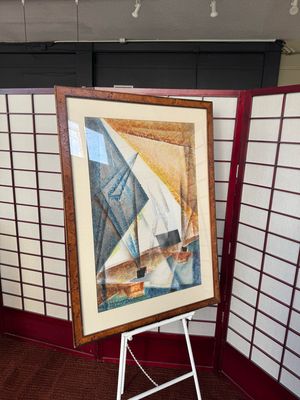 Robert Oleson Abstract Original in Frame