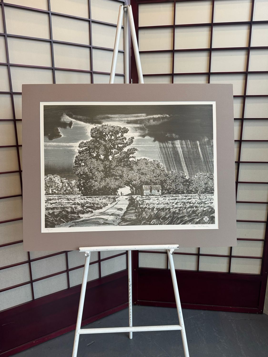 John Sherrill Houser 'Storm Clouds' Signed Lithograph