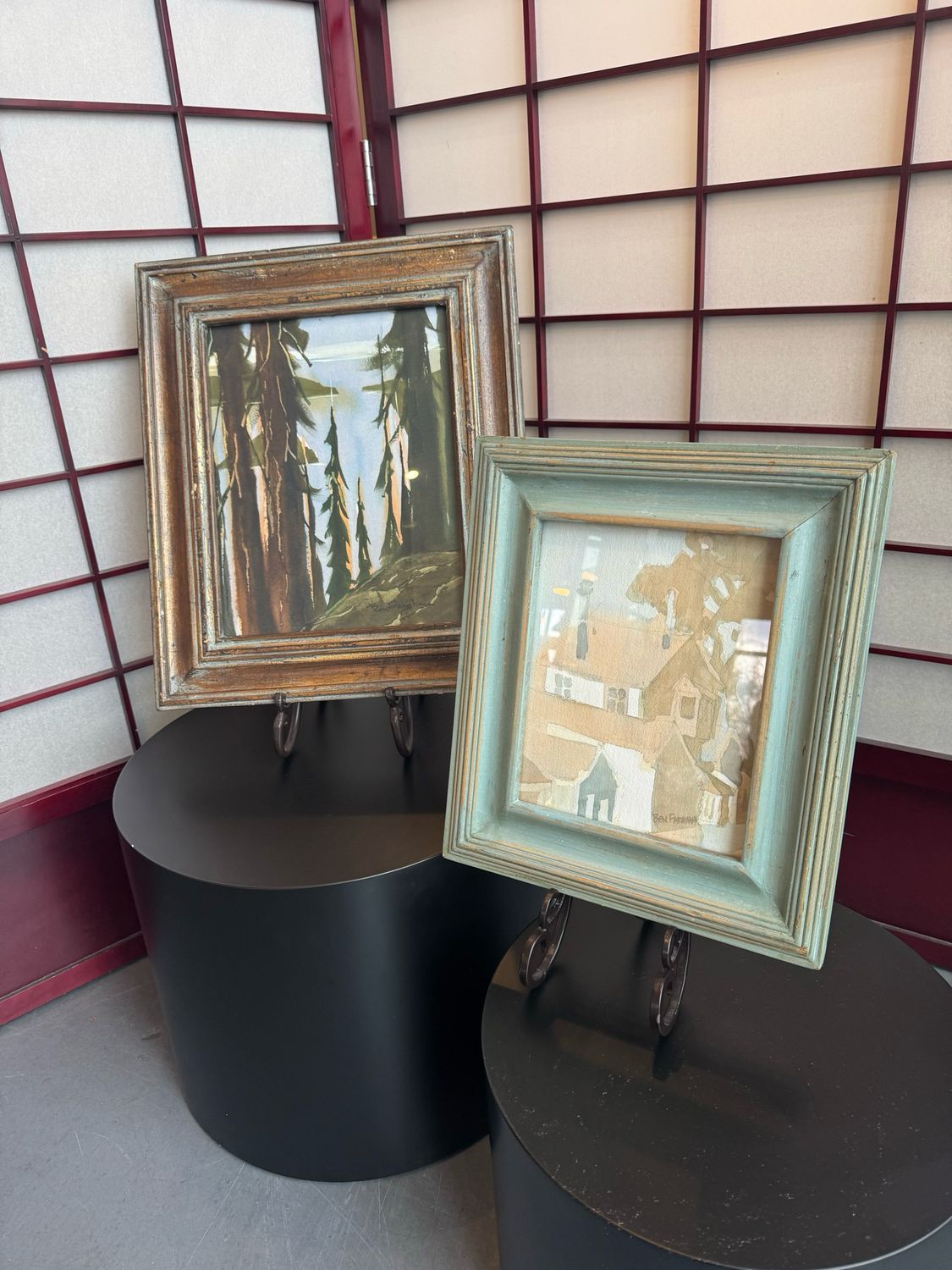 Ben Farnham Mid Century Original Watercolors, set of 2