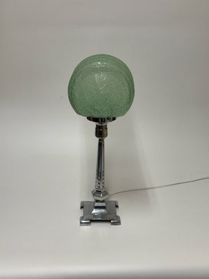 Art Deco Style Glass Shade Lamp
