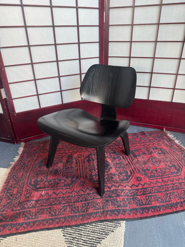 Eames LCW Bentwood Lounge Chair in Black Finish by Herman Miller