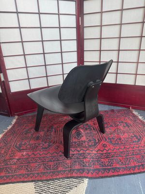 Eames LCW Bentwood Lounge Chair in Black Finish by Herman Miller