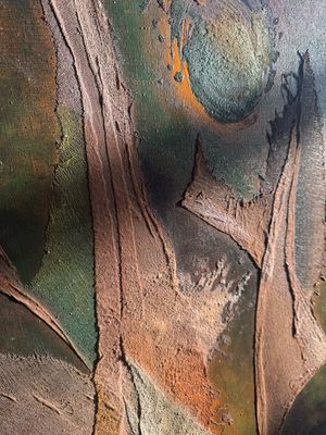 Arthur C. Frick Large Abstract Mixed Media Painting