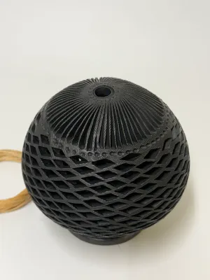 Oaxaca Black Clay Lattice Vessel