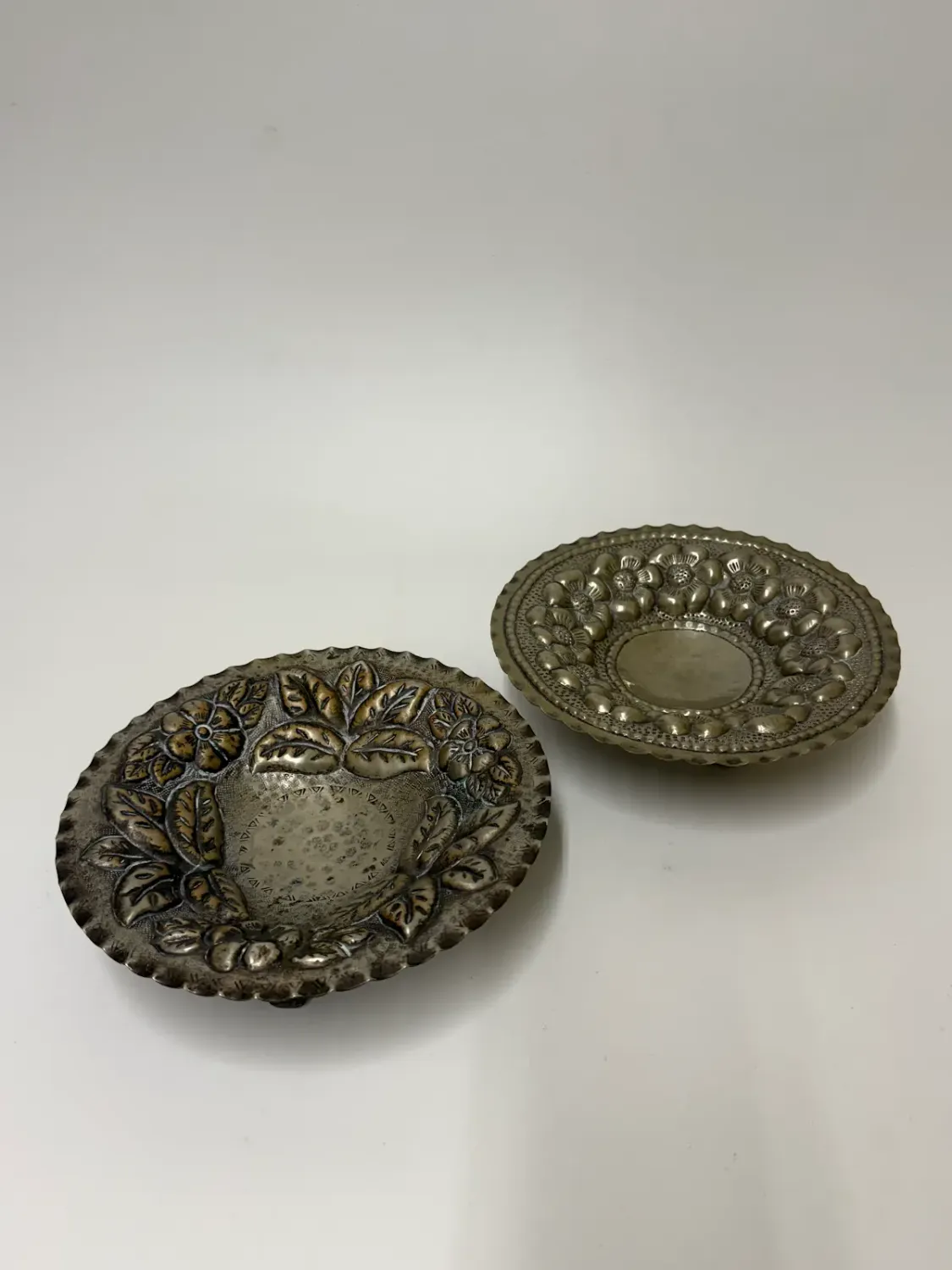 Bolivano Brazil Footed Metal Bowls-Pair