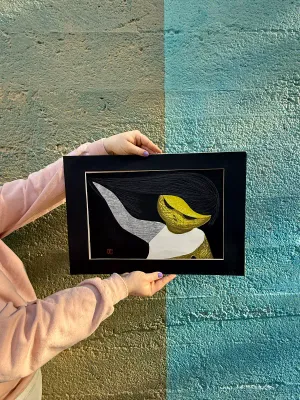 Mid Century Kaoru Kawano Woodblock Print "Gentle Breeze"