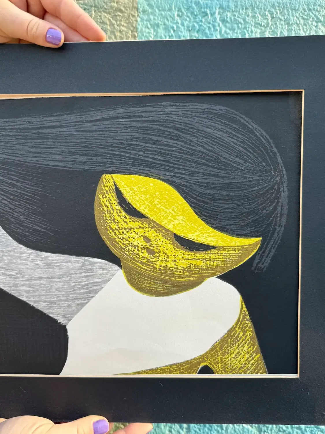 Mid Century Kaoru Kawano Woodblock Print 