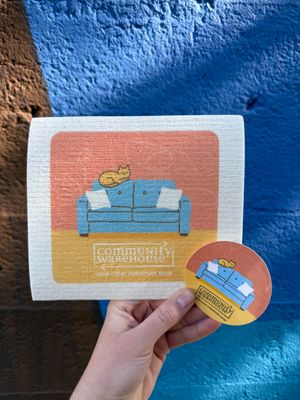 Swedish Dish Cloth &amp; Sticker Bundle