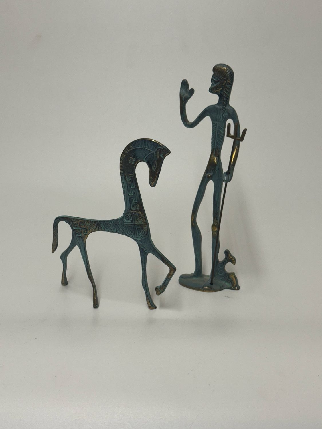 Greek Brass Figurines, set of 2
