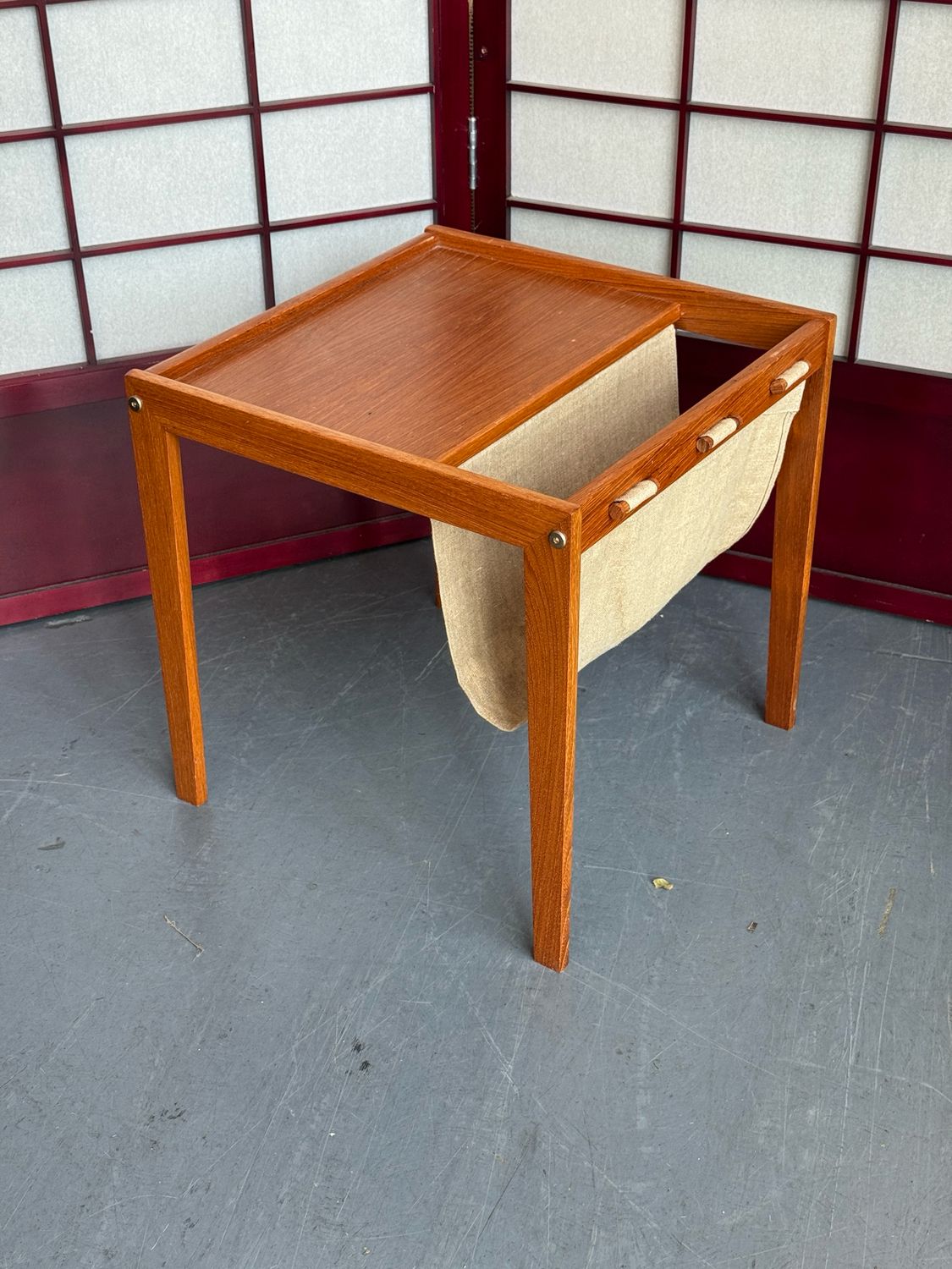 Danish Bent Silberg Mid Century Magazine Side Table