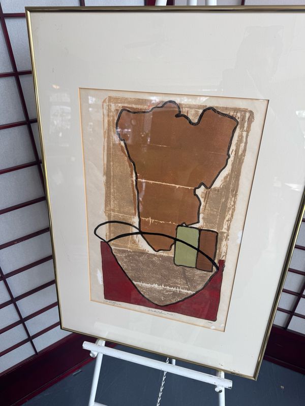 Judith Beale Woodcut Print in Frame