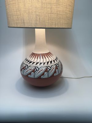 Native Pottery Painted Ceramic Table Lamp