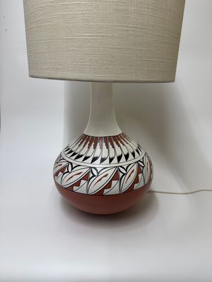 Native Pottery Painted Ceramic Table Lamp